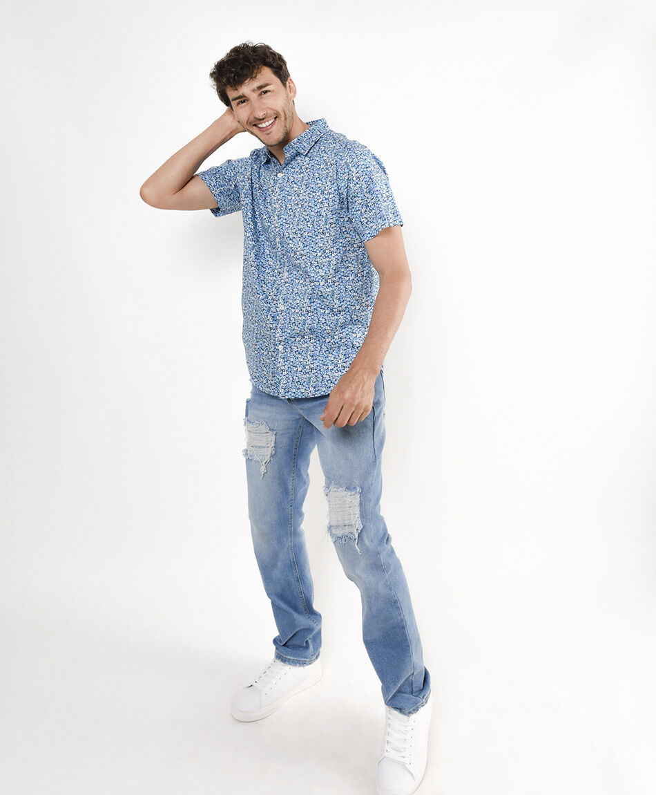 Camisa hombre flores