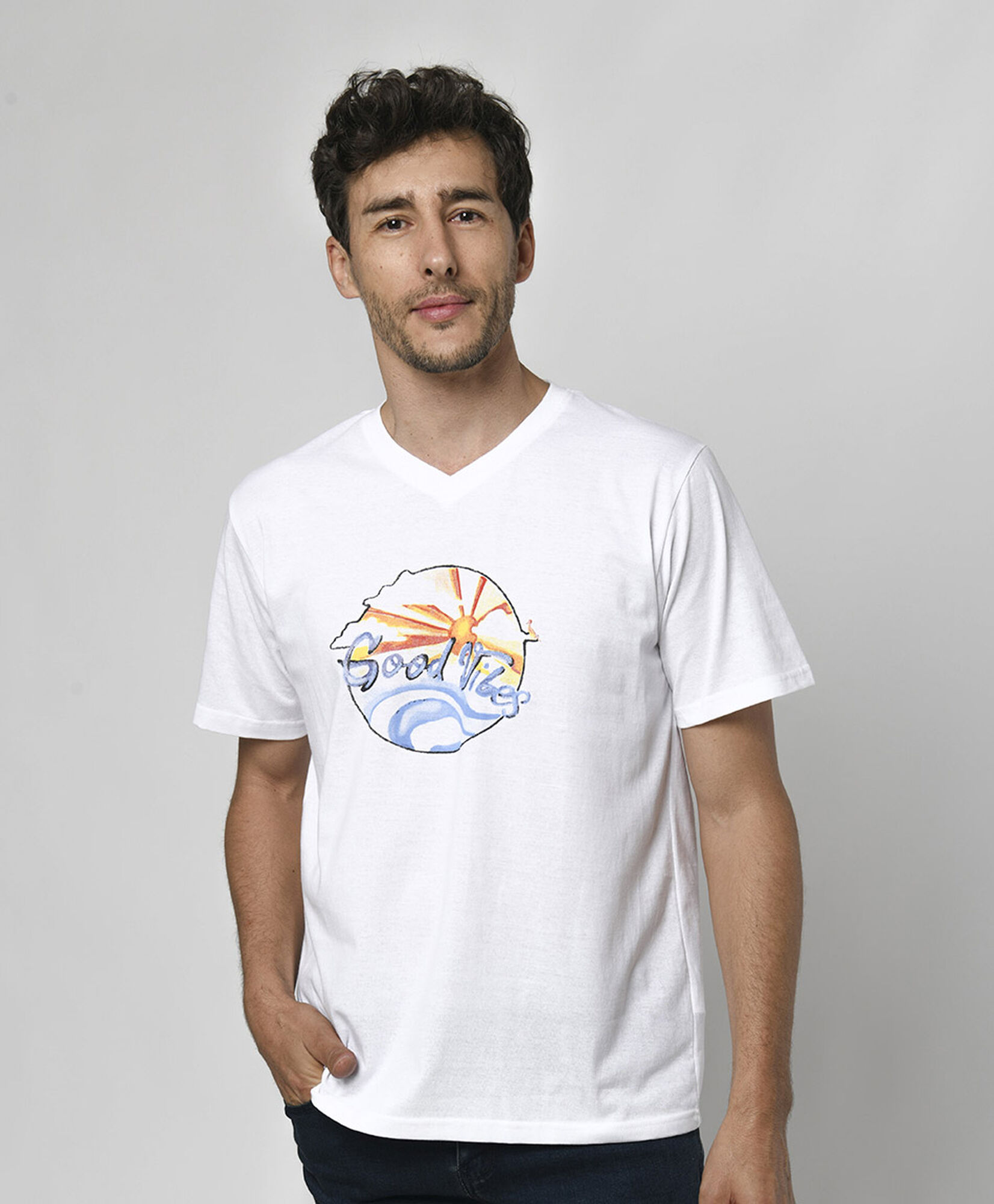Polera hombre good vibes Polera hombre good vibes