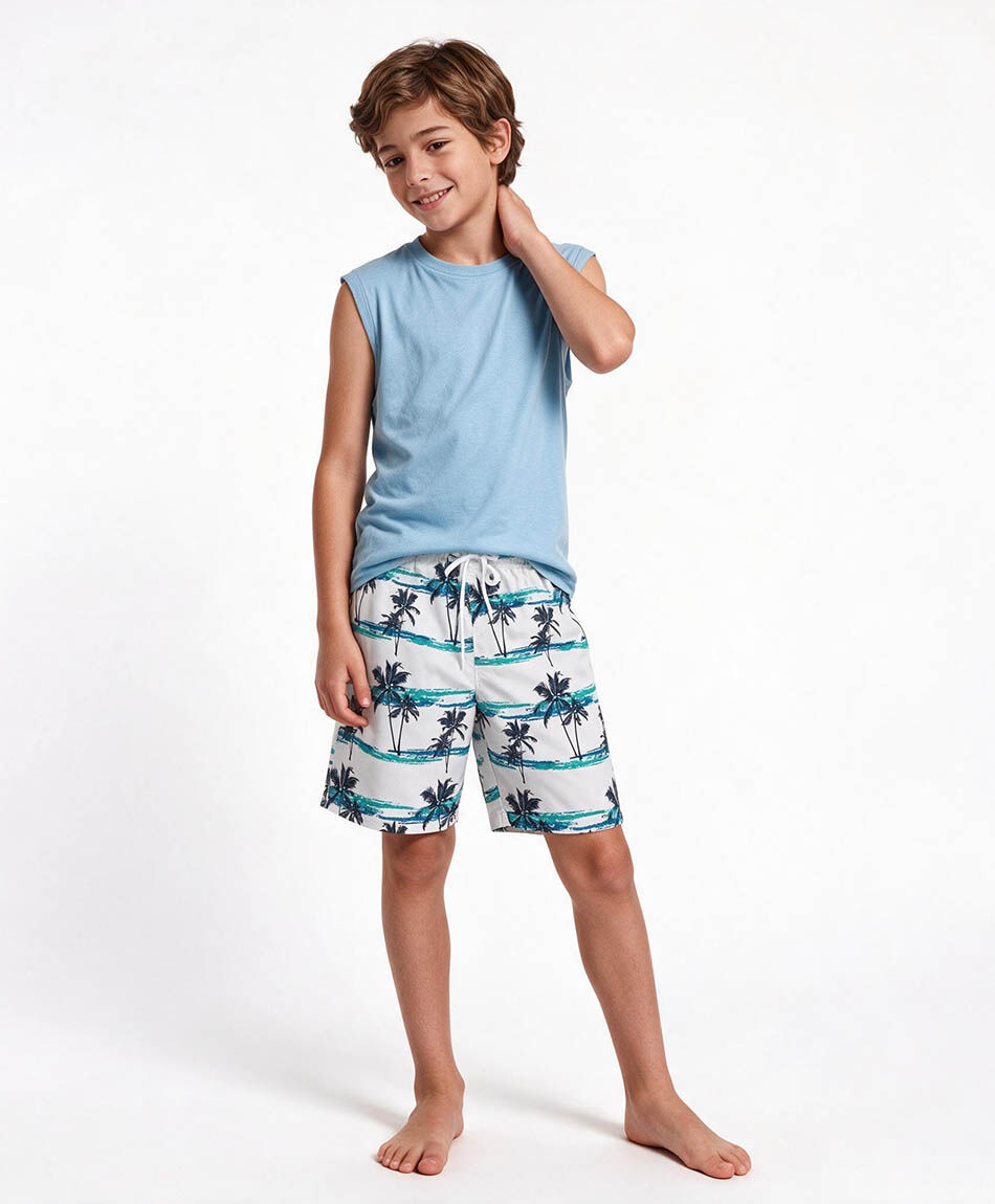 Traje de ba&ntilde;o ni&ntilde;o palmeras
