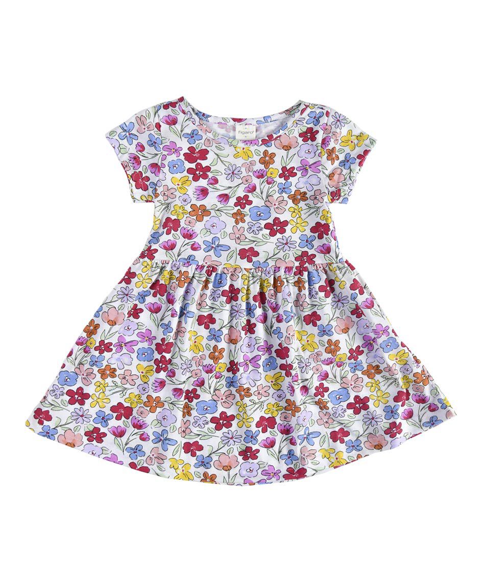 Vestido beb&eacute; flores multicolor