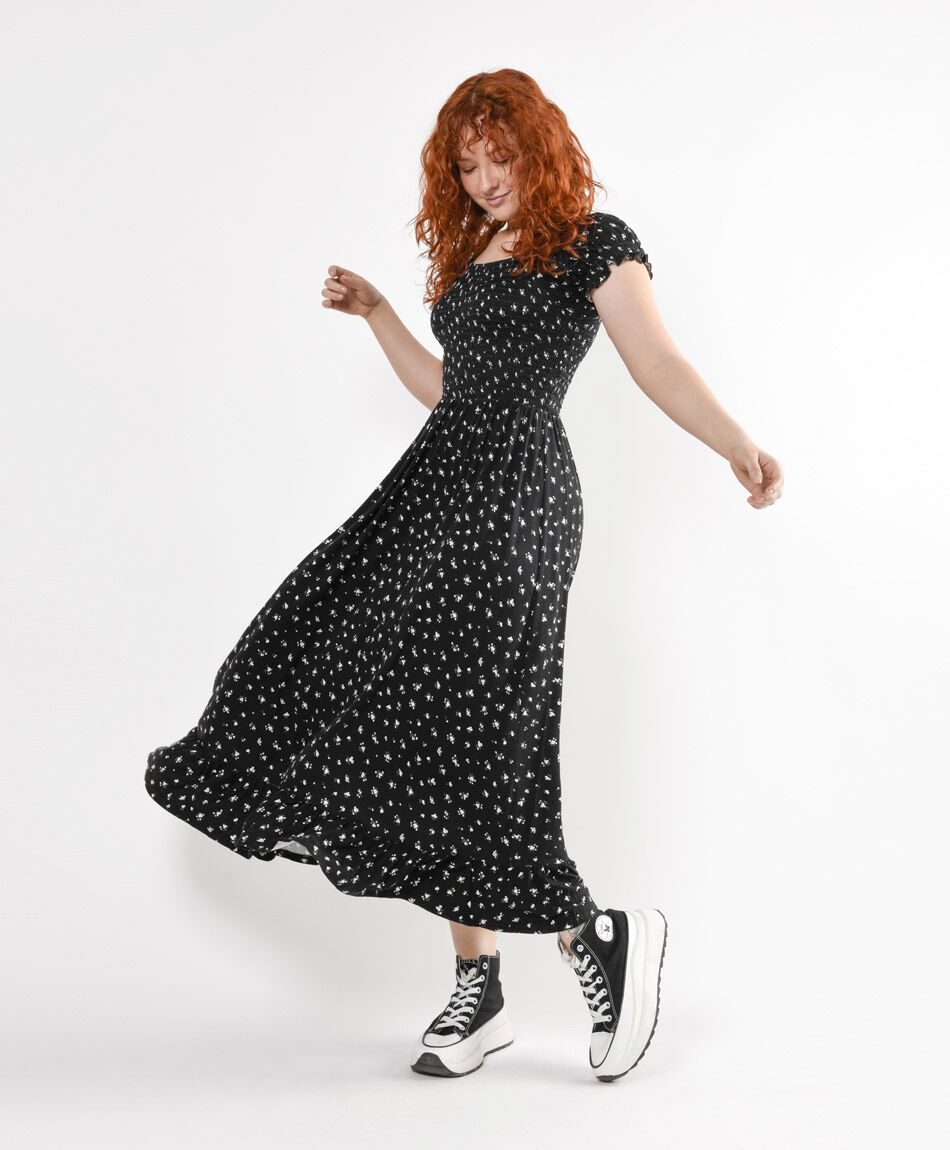 Vestido mujer largo florcitas