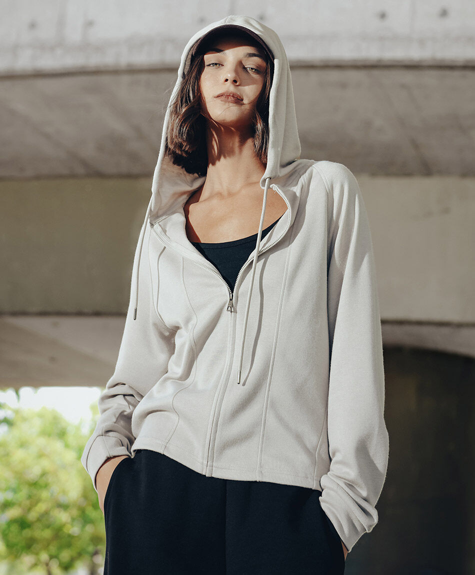 Poler&oacute;n mujer liso grey