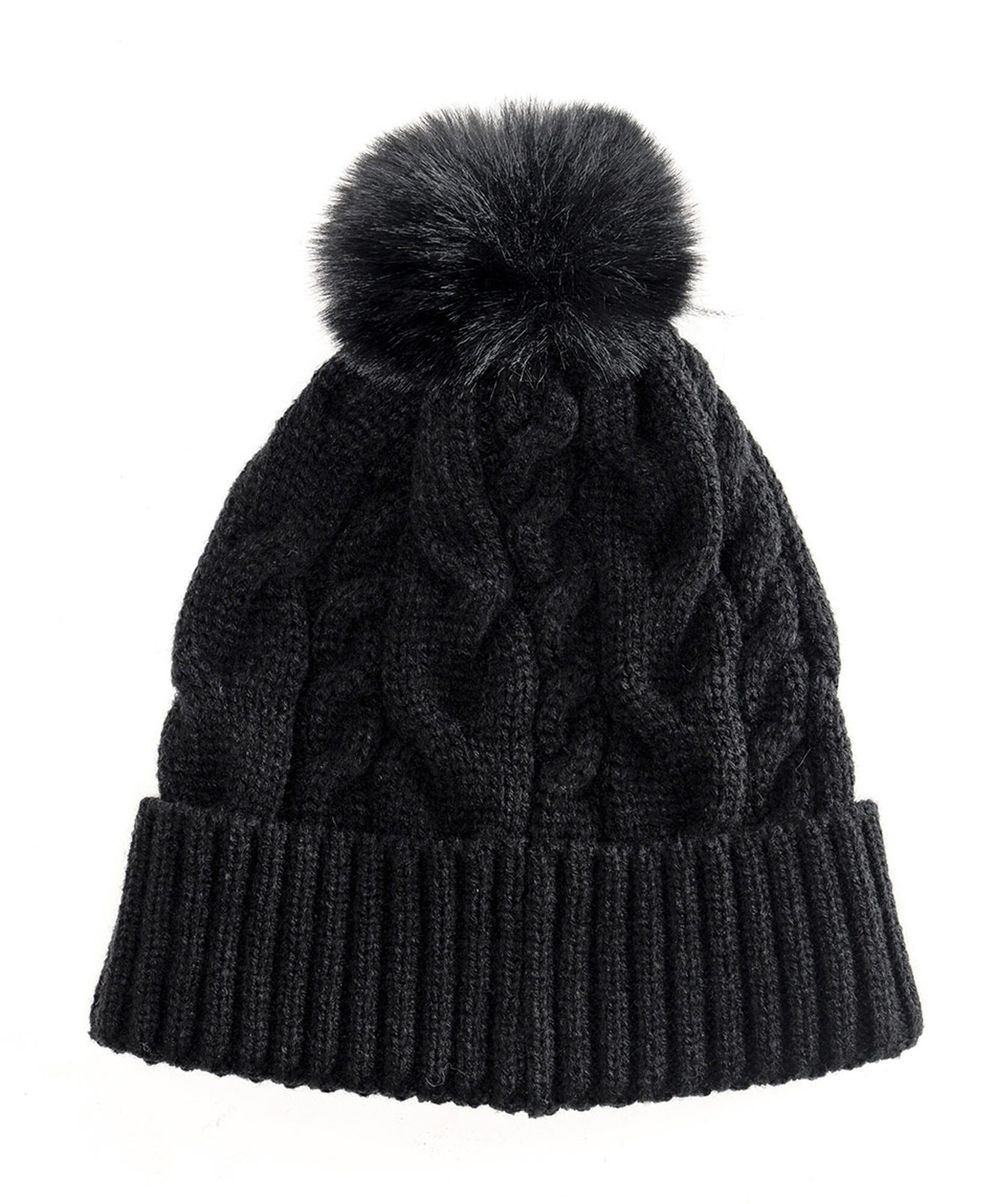 Gorro mujer pompón negro Gorro mujer pompón negro