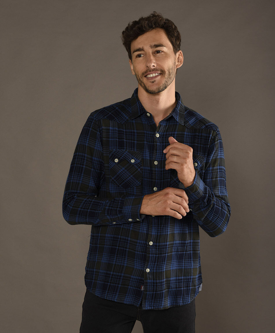 Camisa tartán manga larga