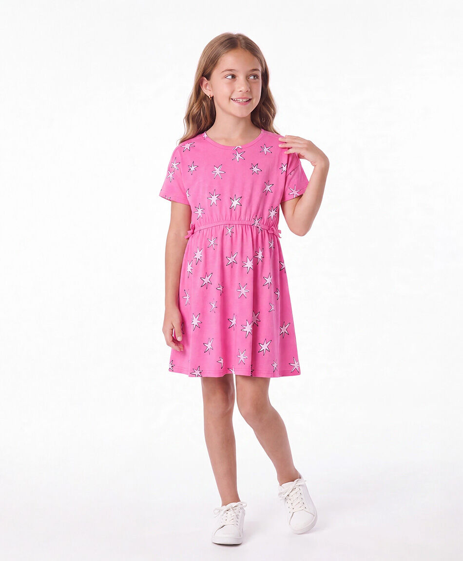 Vestido ni&ntilde;a flor estrella