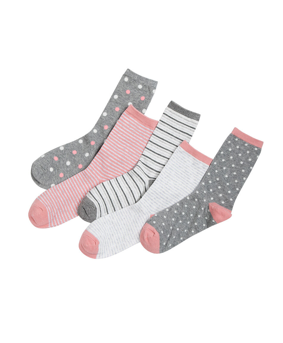Pack 5 calcetines mujer rayas y l&iacute;neas