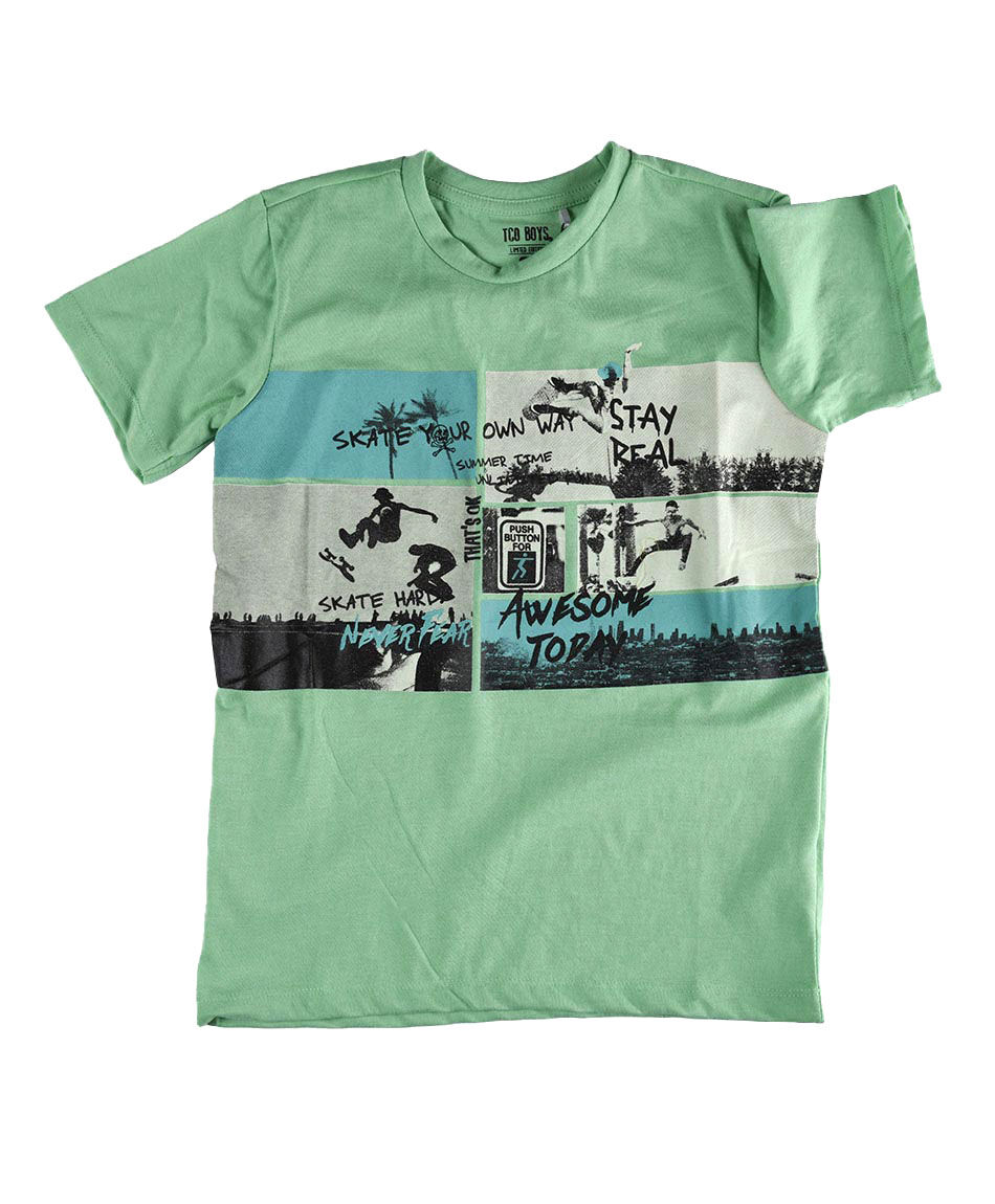 Polera manga corta cuello redondo