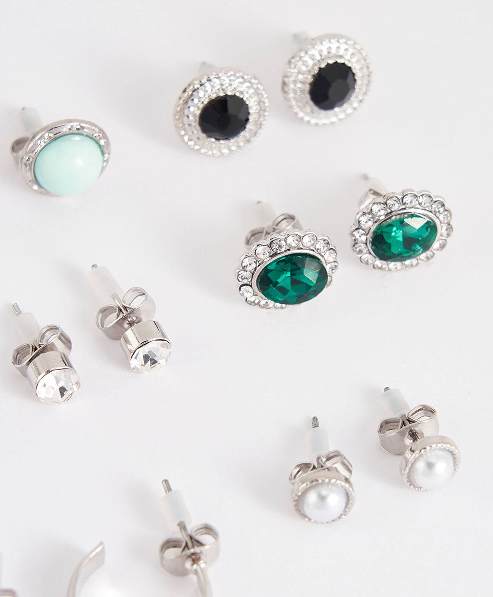 Set 8 aros mujer piedras Set 8 aros mujer piedras