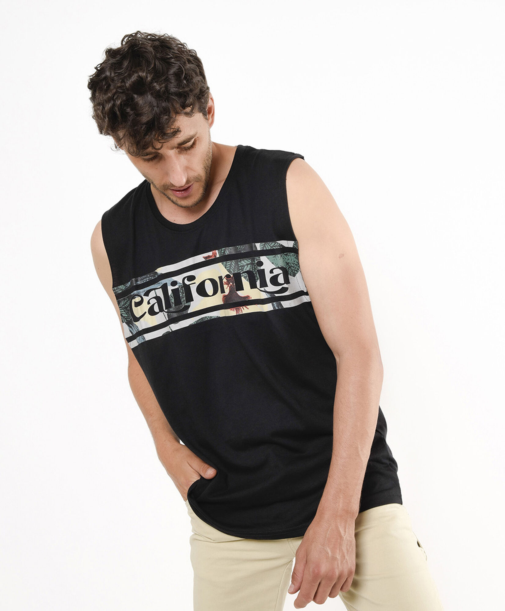 Polera hombre california sin mangas Polera hombre california sin mangas