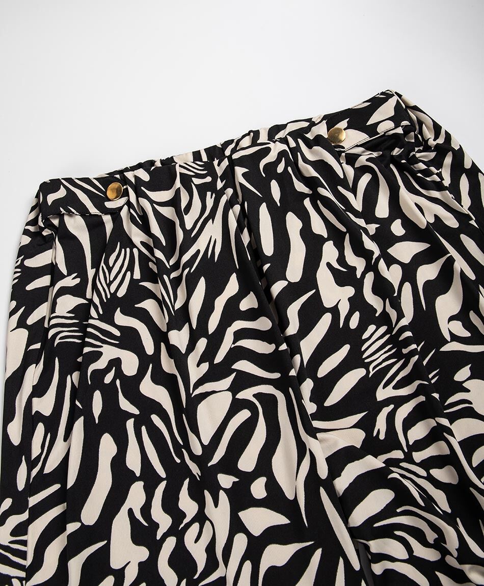 Pantal&oacute;n mujer mix hojas