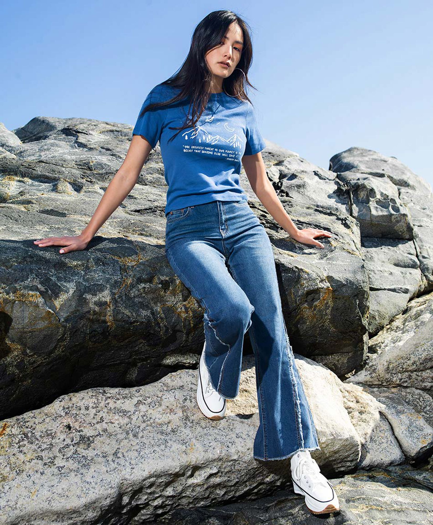 Jeans mujer patch flare Jeans mujer patch flare