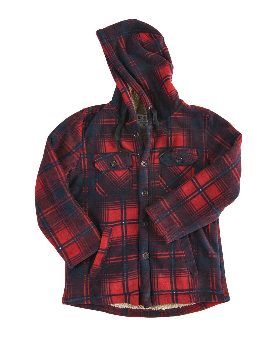 Chaqueta ni&ntilde;o polar cuadros