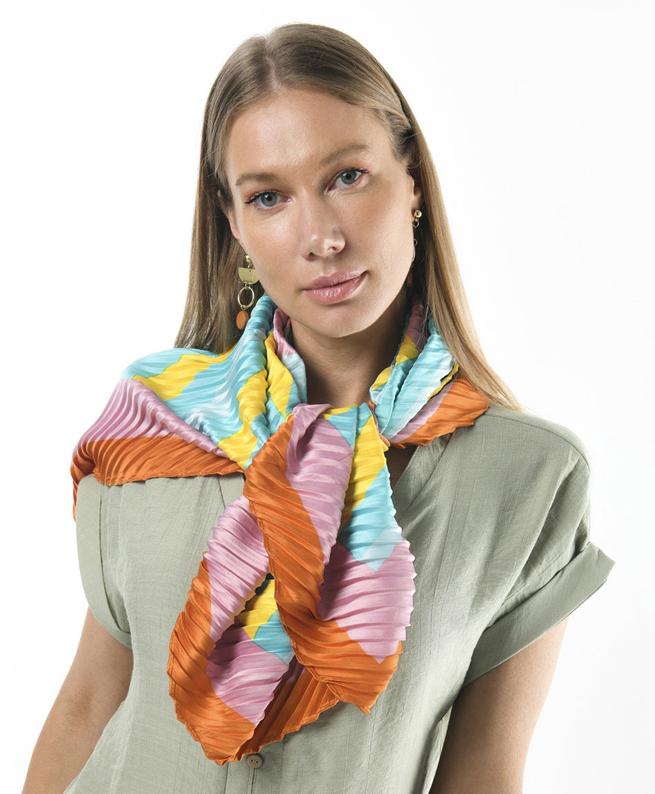 Pa&ntilde;uelo mujer satinado colores