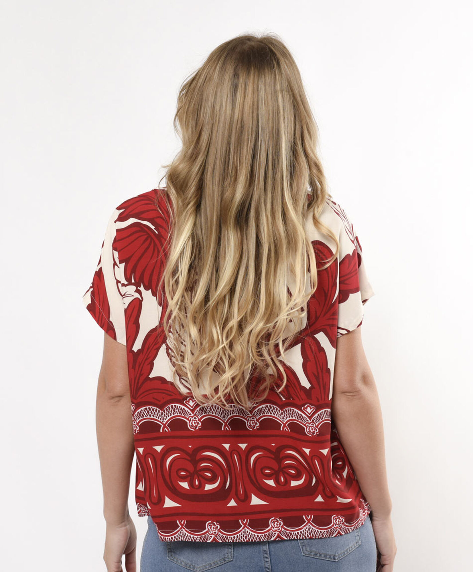 Blusa mujer tropical print Blusa mujer tropical print