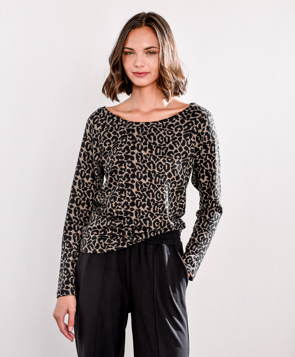 Sweater mujer animal print