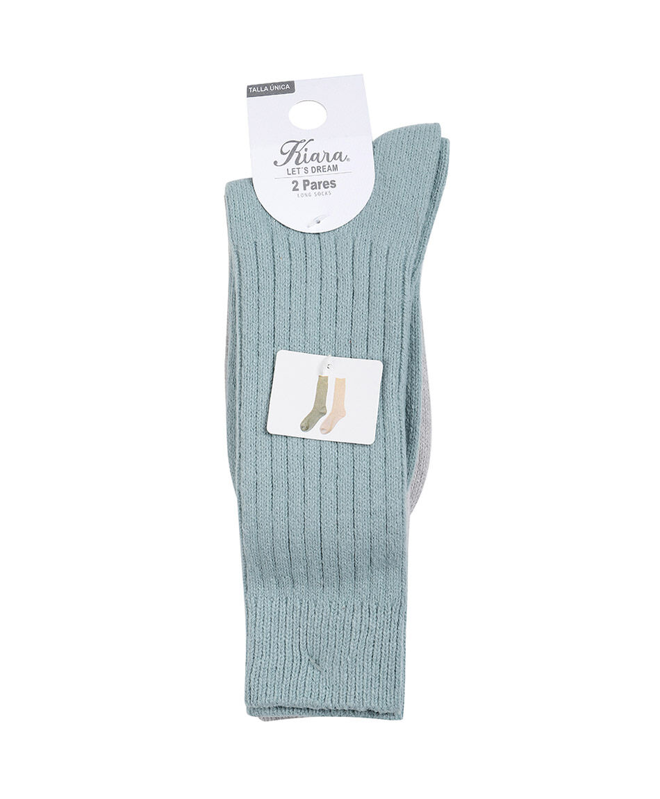 Pack 2 calcetines mujer lisos