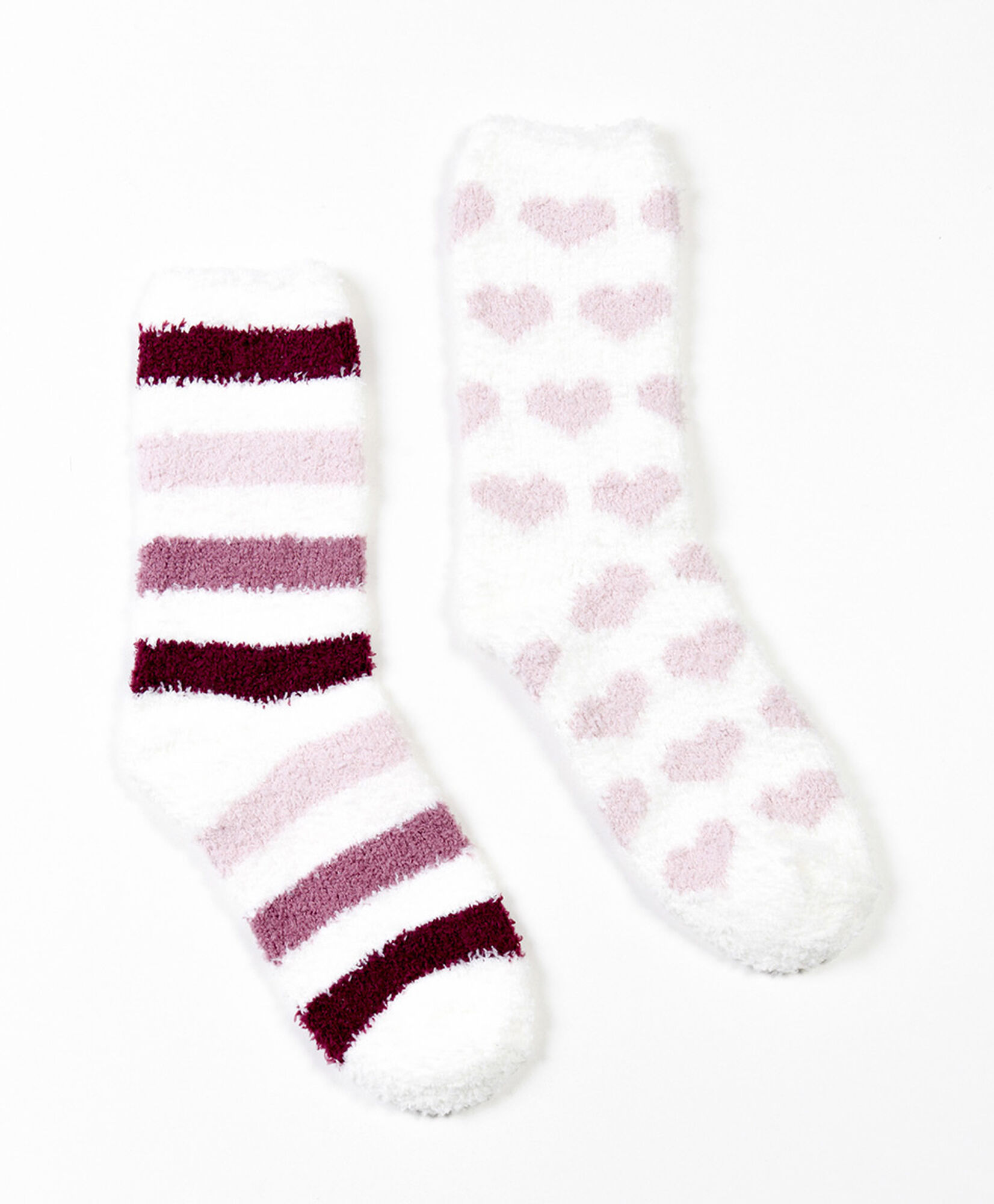 Pack 2 calcetines mujer gruesos corazones Pack 2 calcetines mujer gruesos corazones