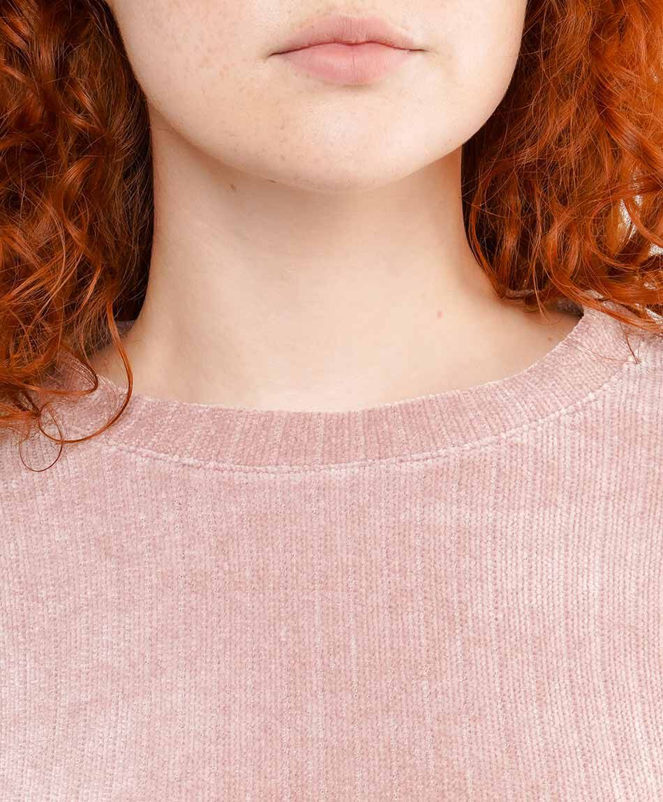 Sweater mujer chenille pink