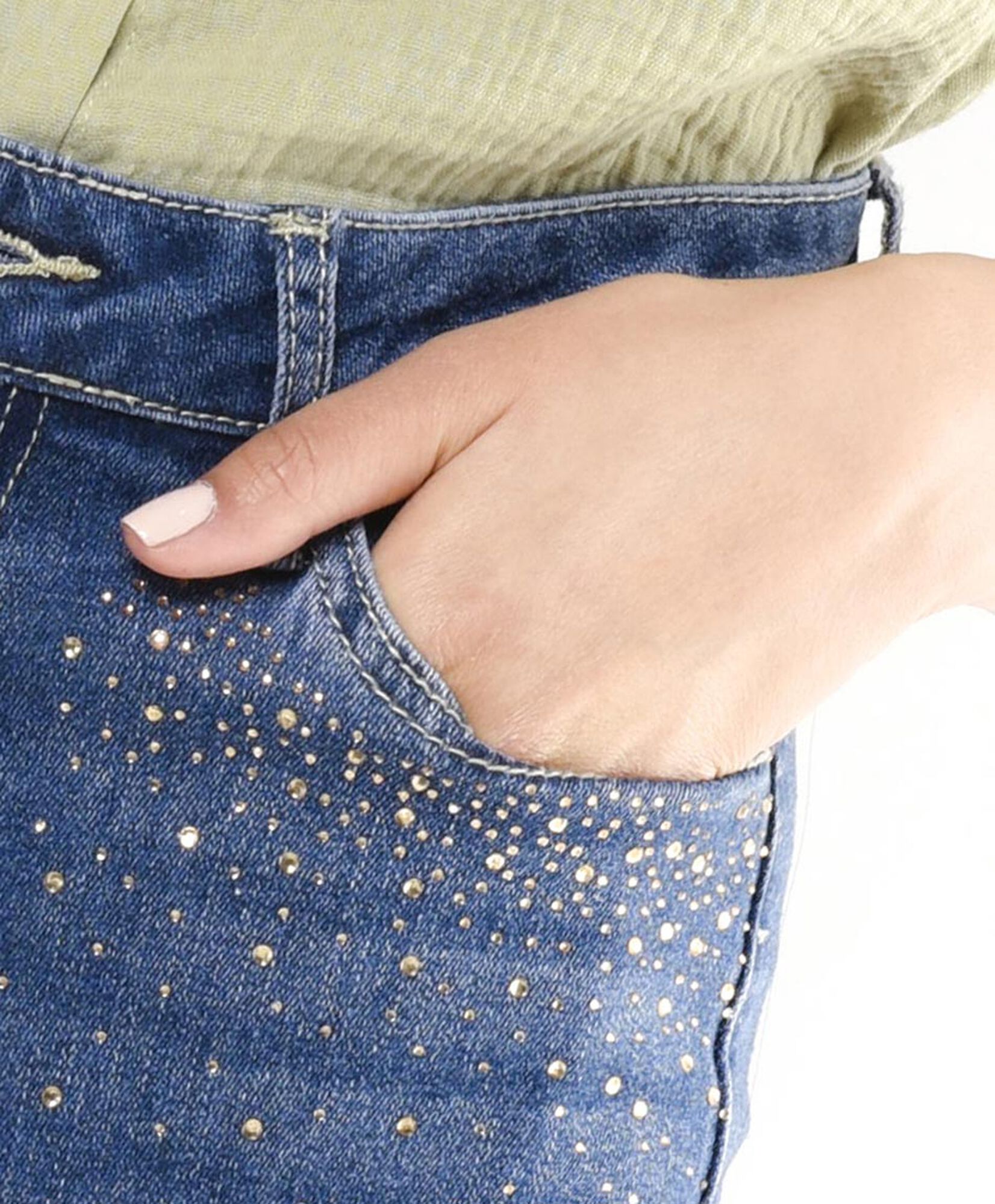 Jeans mujer brillos flare Jeans mujer brillos flare