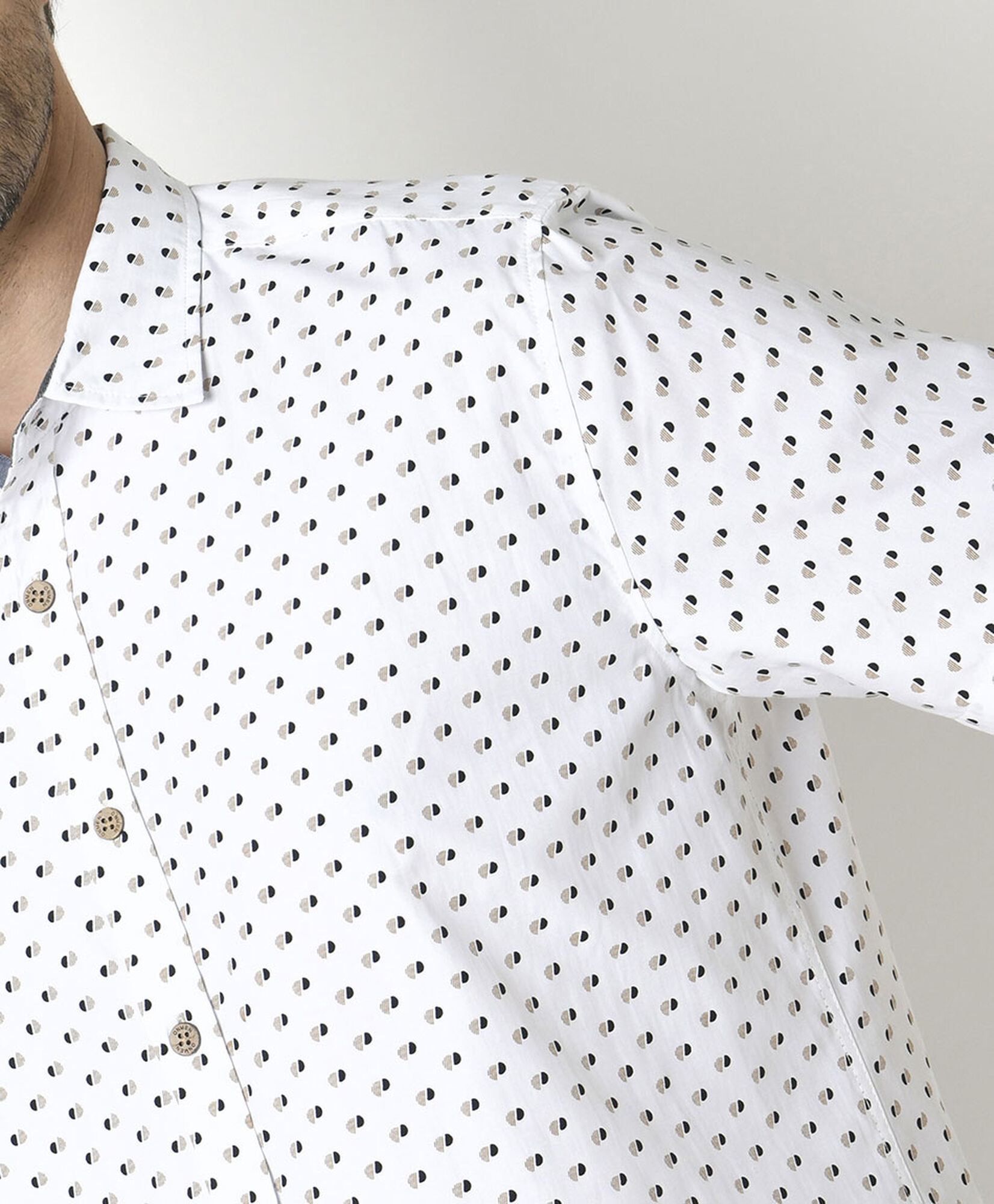 Camisa hombre círculos bicolor Camisa hombre círculos bicolor