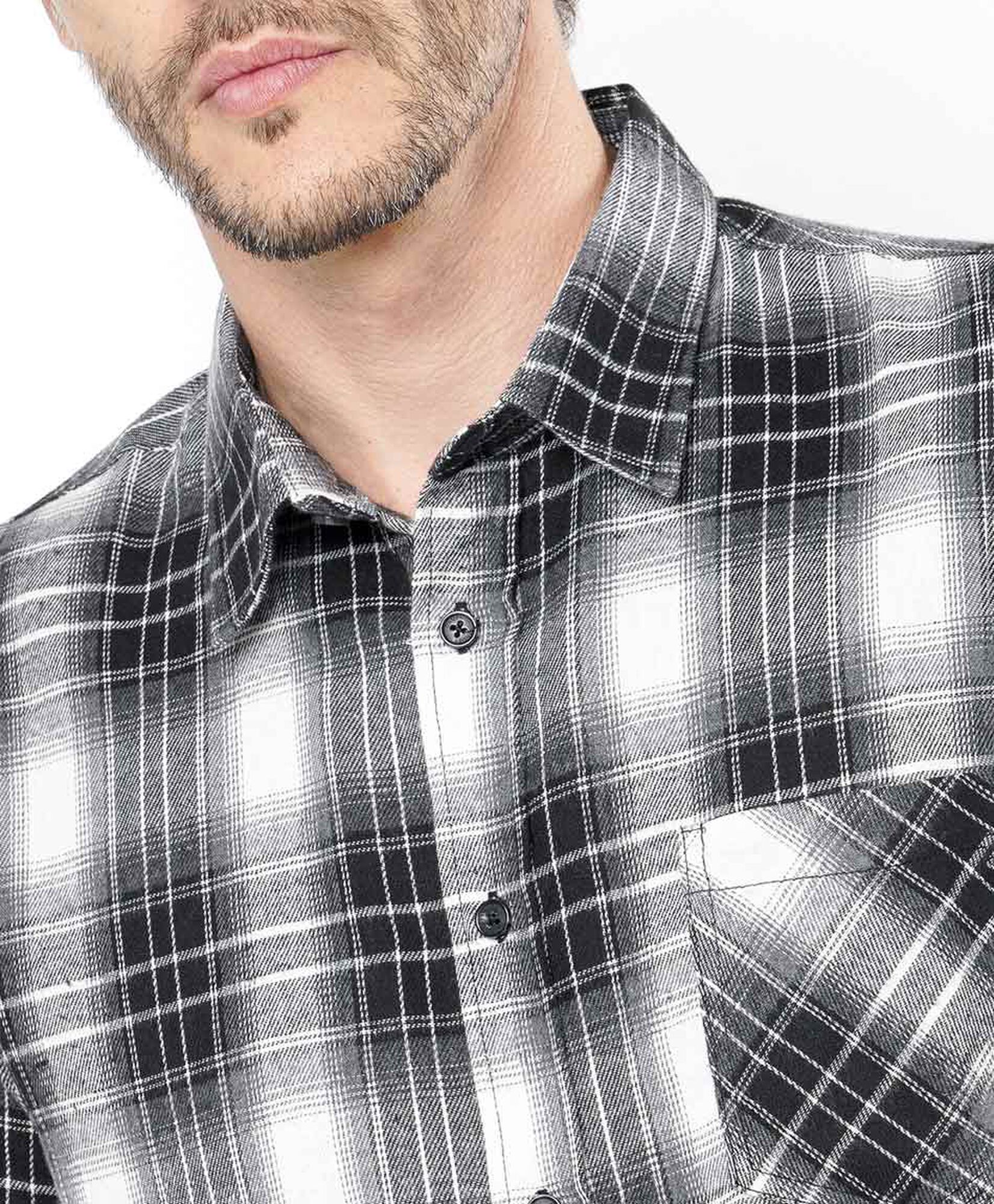 Camisa hombre cuadrillé bicolor Camisa hombre cuadrillé bicolor