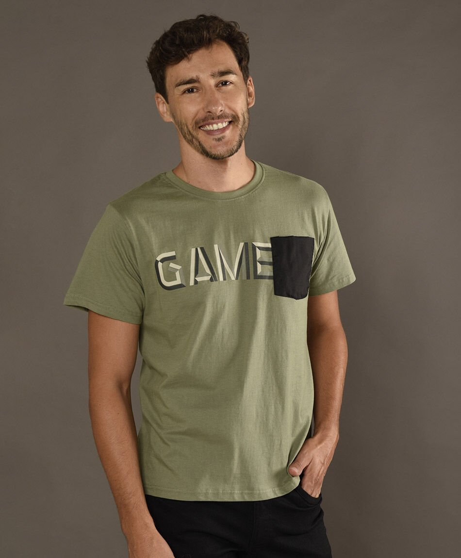 Polera manga corta cuello redondo