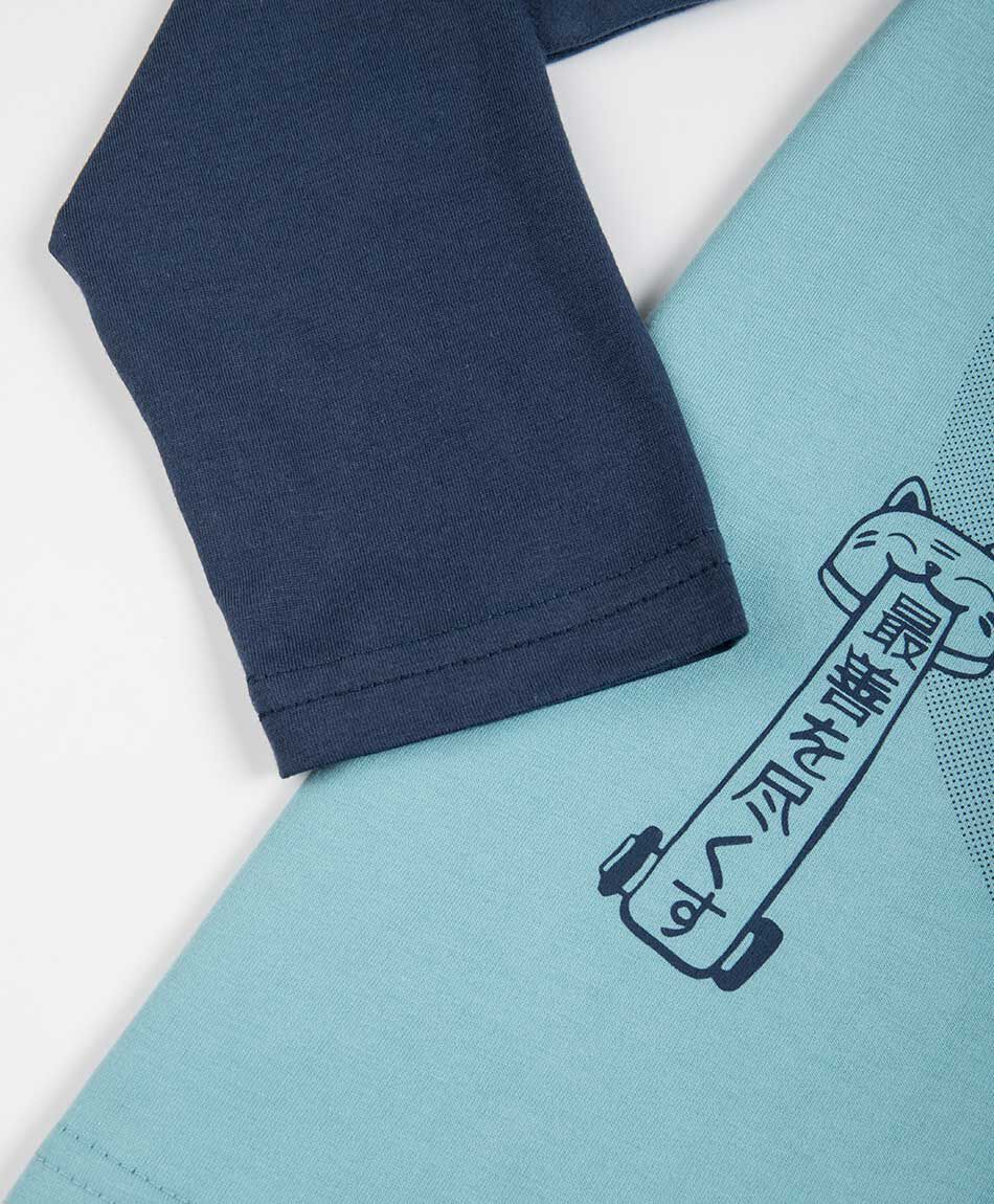 Polera ni&ntilde;o  estampado ram&eacute;n