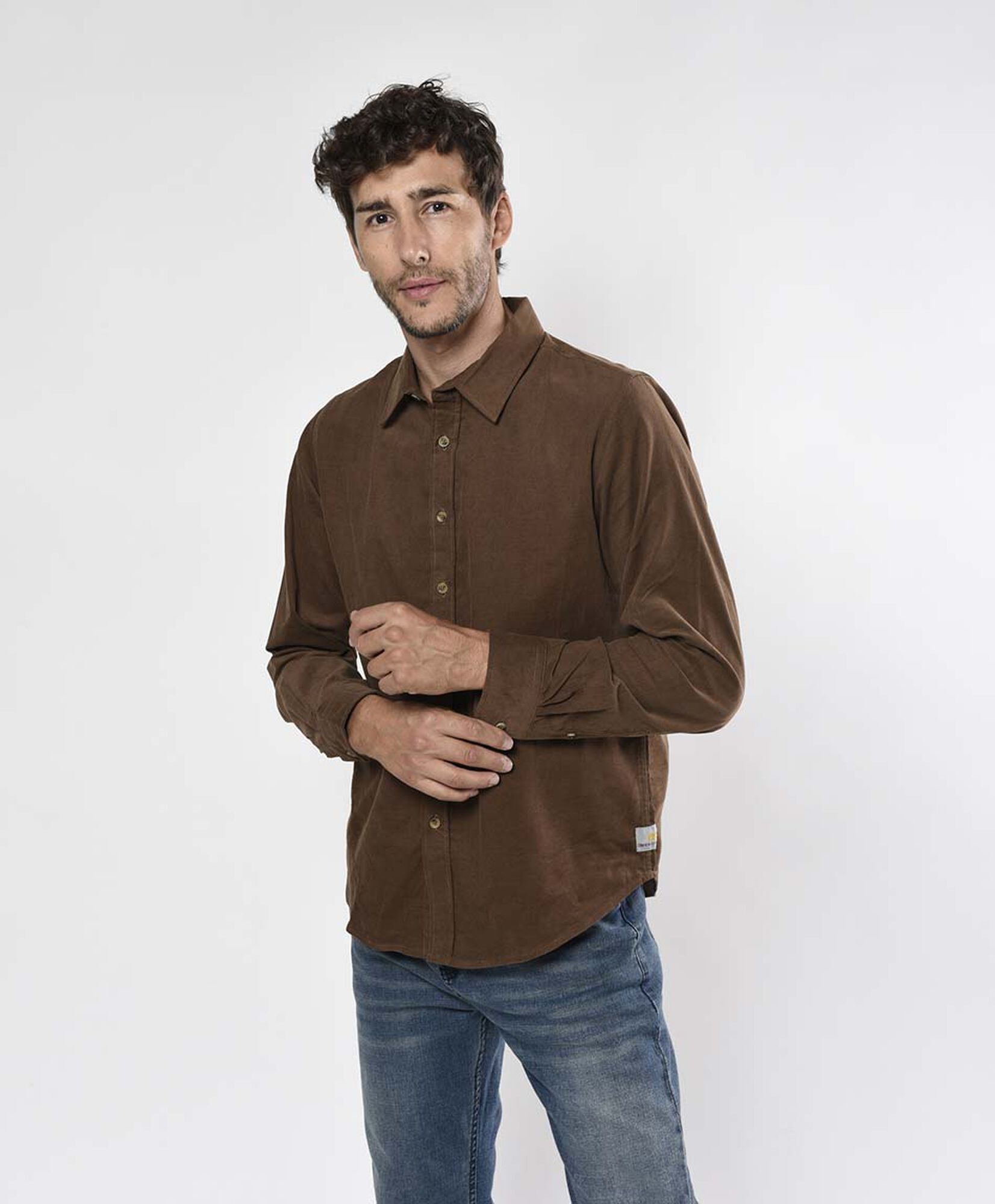 Camisa hombre corderoy manga larga Camisa hombre corderoy manga larga