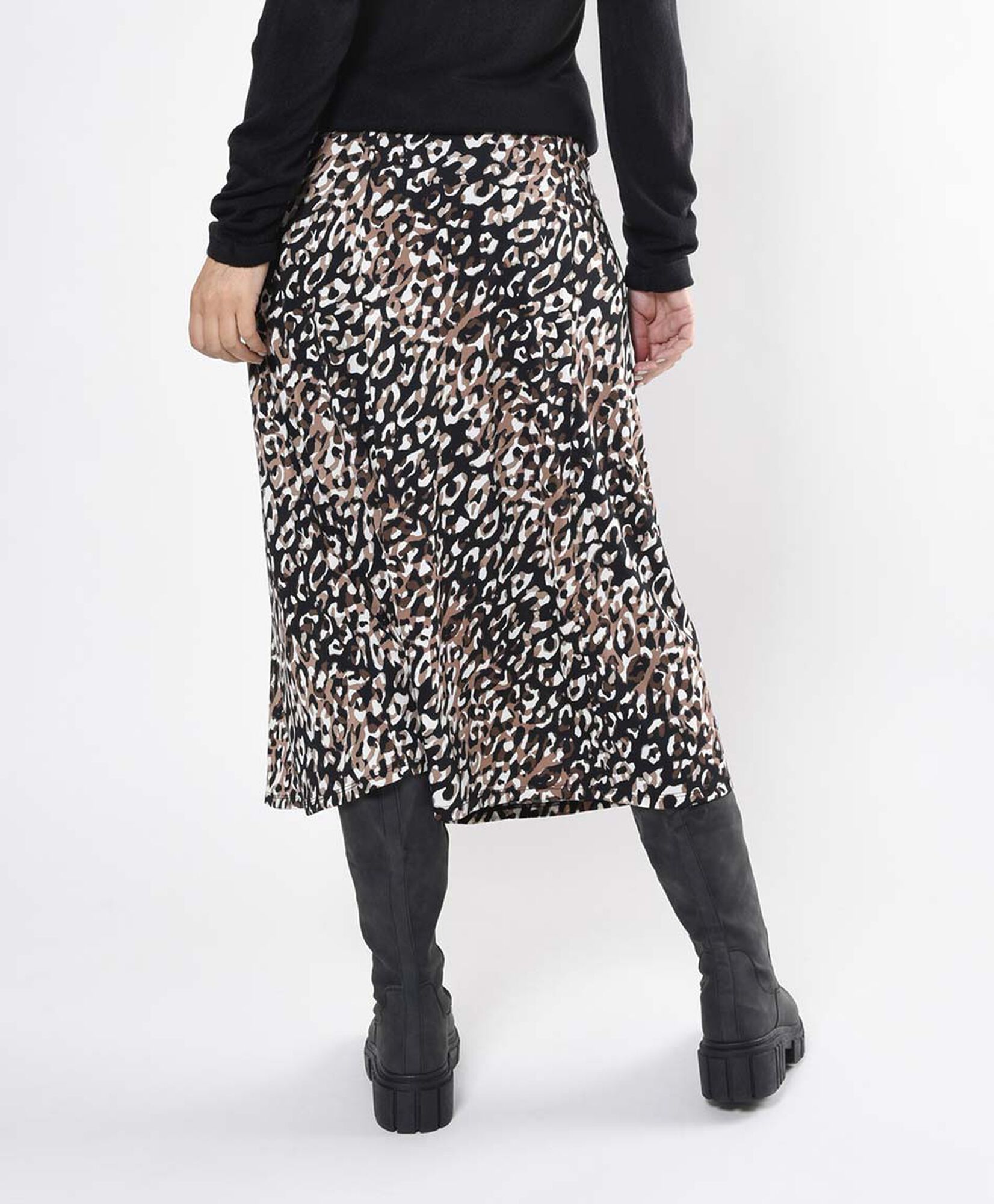 Falda mujer midi animal print leopardo Falda mujer midi animal print leopardo