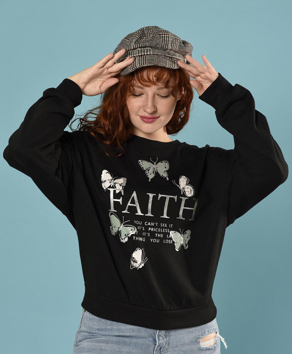 Poleron crop mariposa