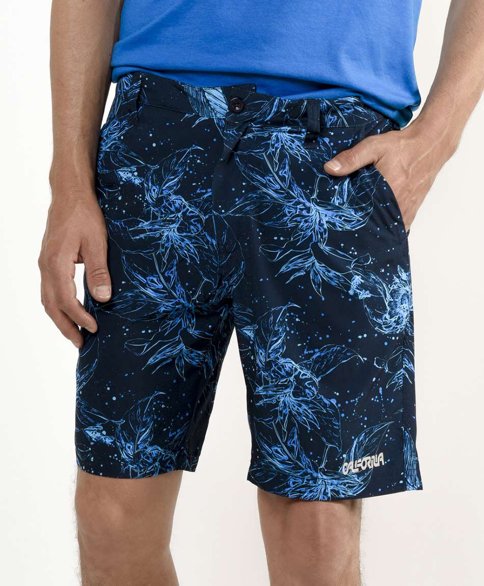 Bermuda hombre estampado plumas