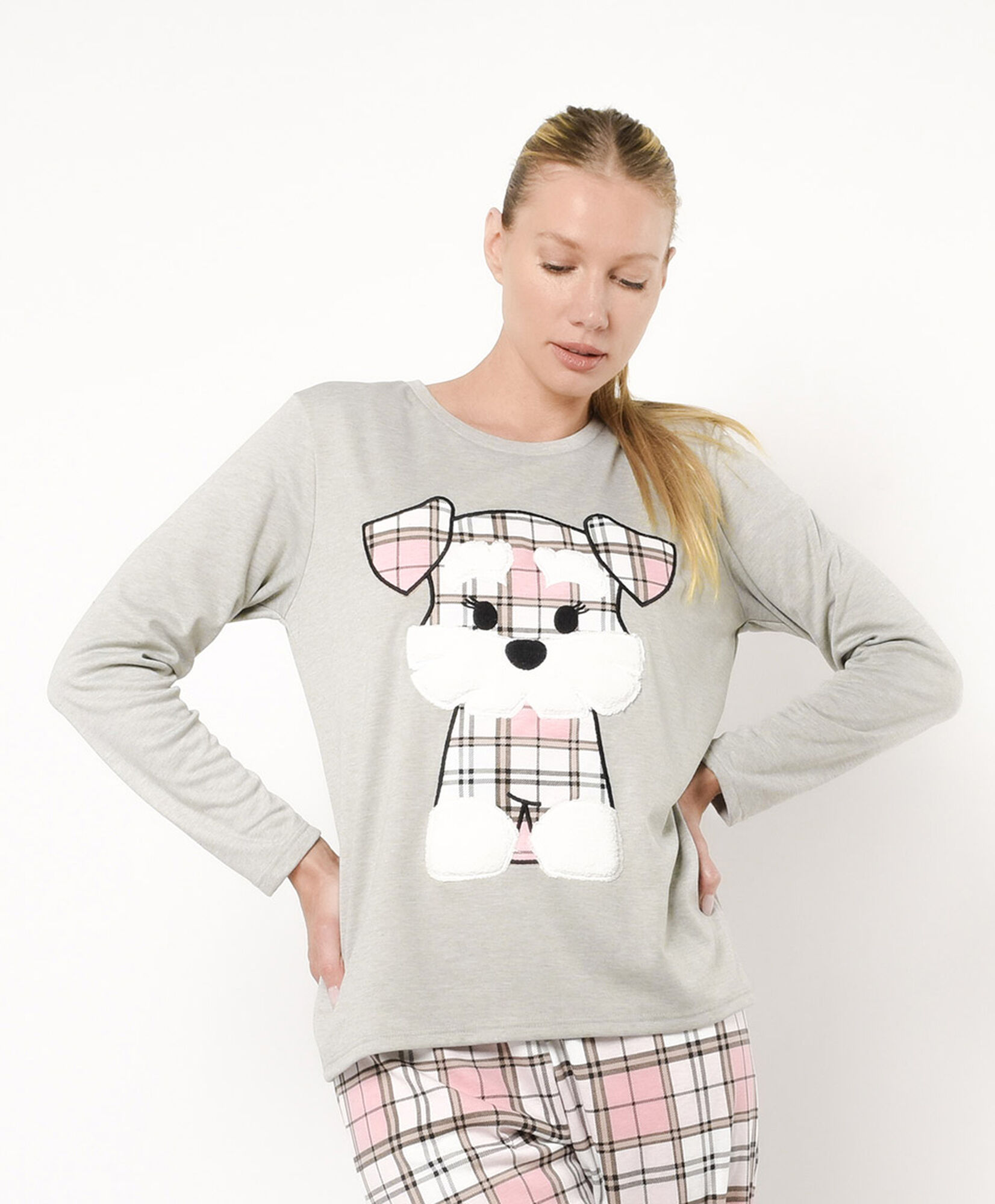 Pijama mujer escocés perrito Pijama mujer escocés perrito