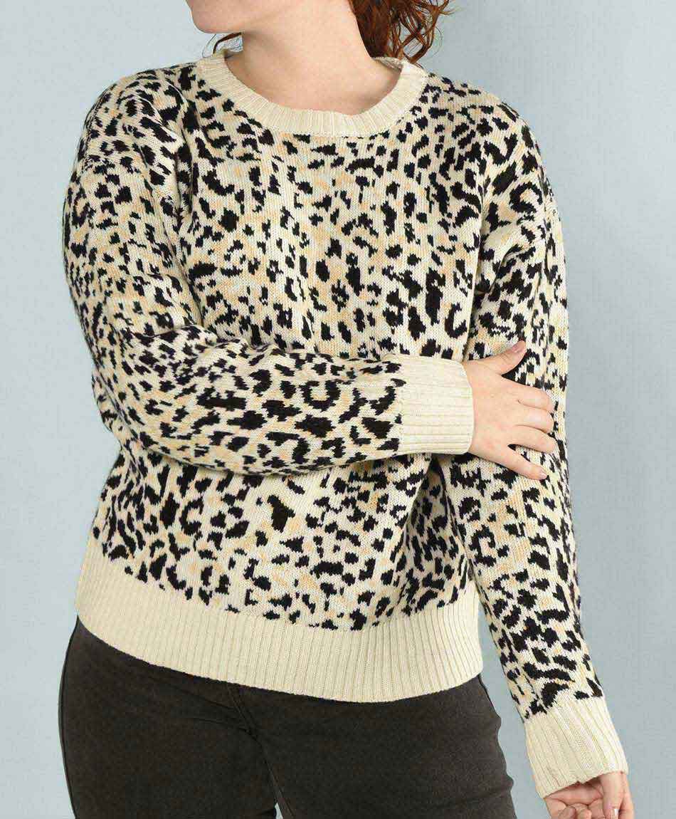 Sweater jacquard animal