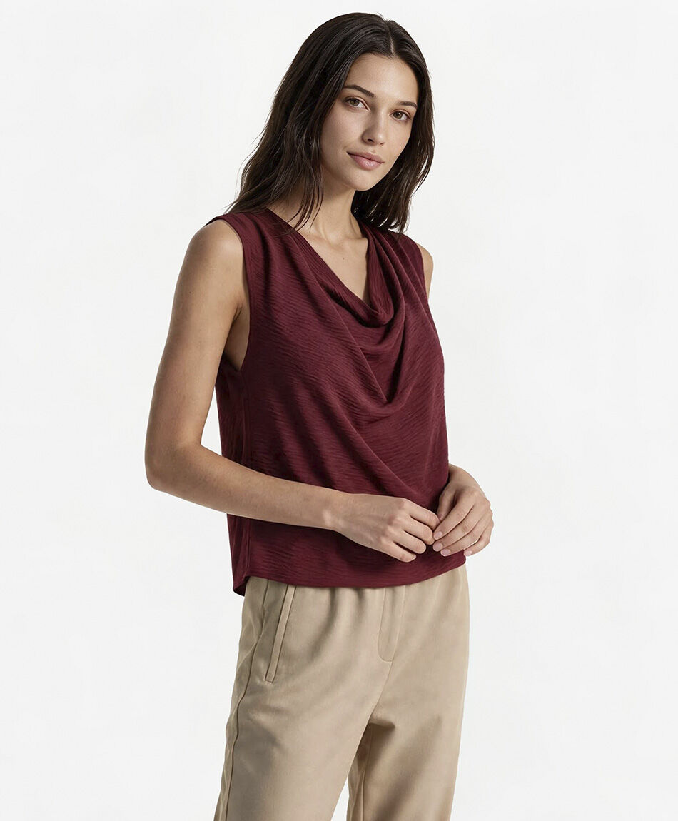 Blusa mujer top drapeado