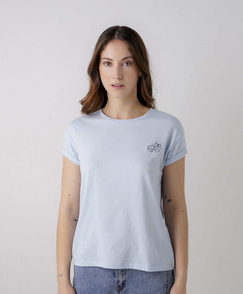 Polera mujer corazones