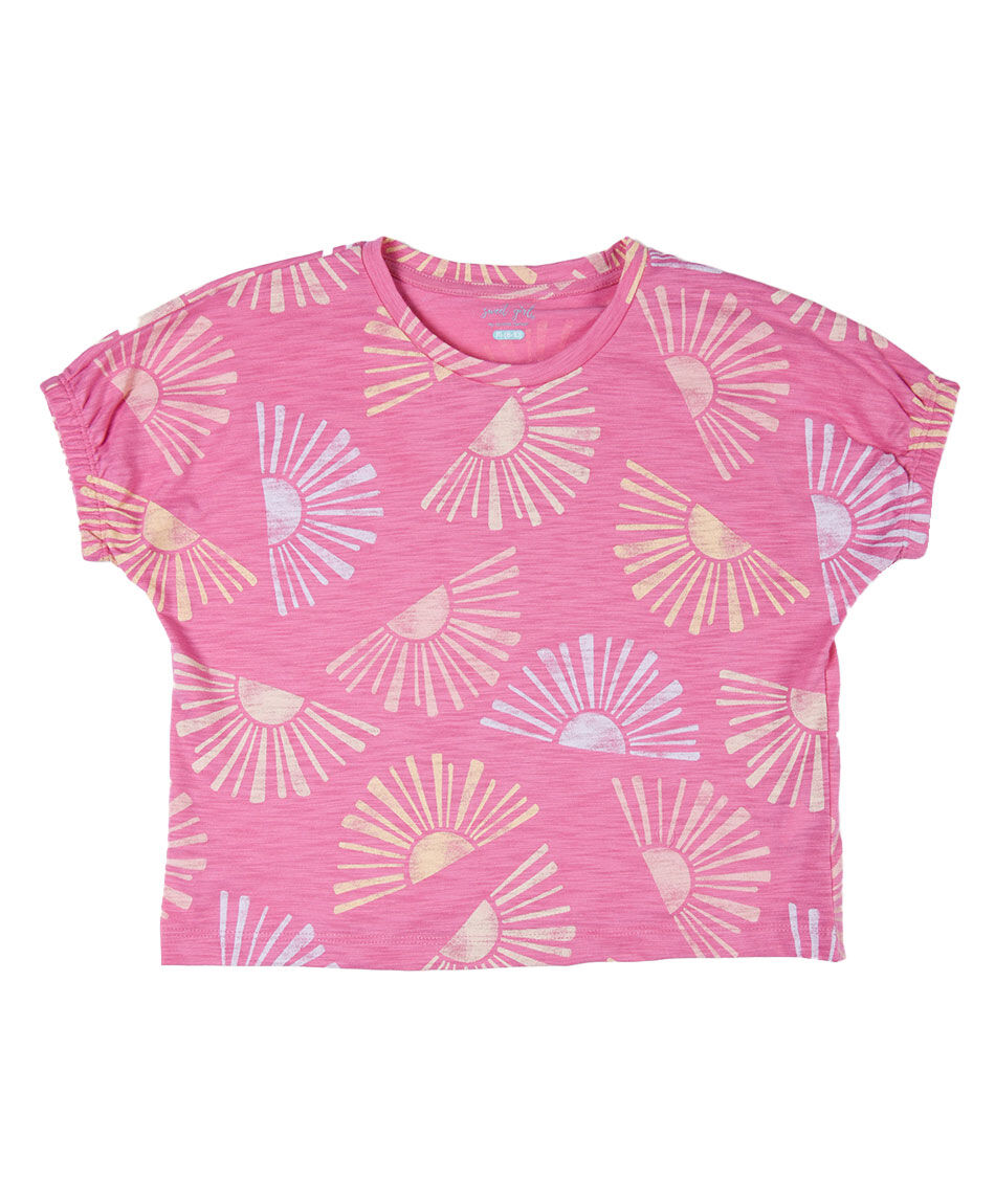 Polera niña abanicos