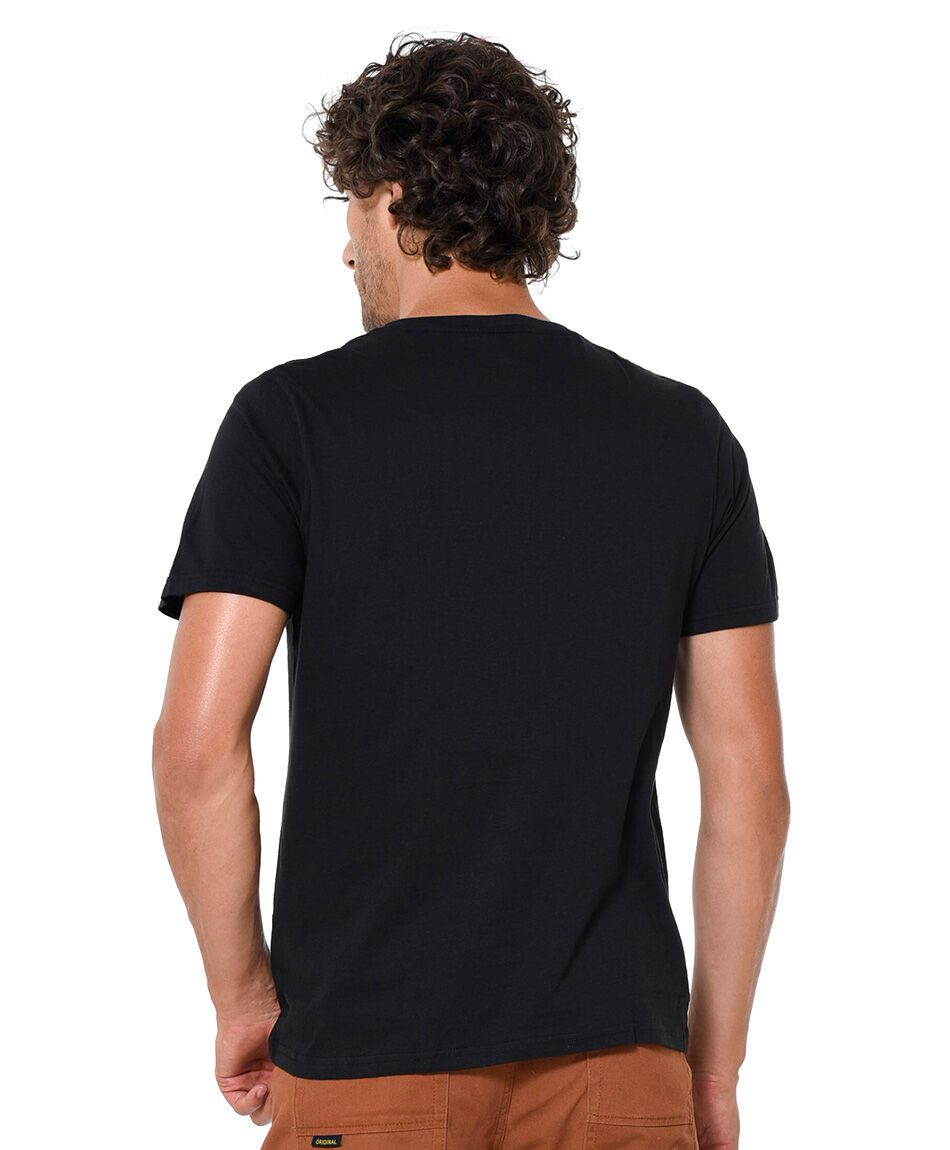 Polera estampada cuello v