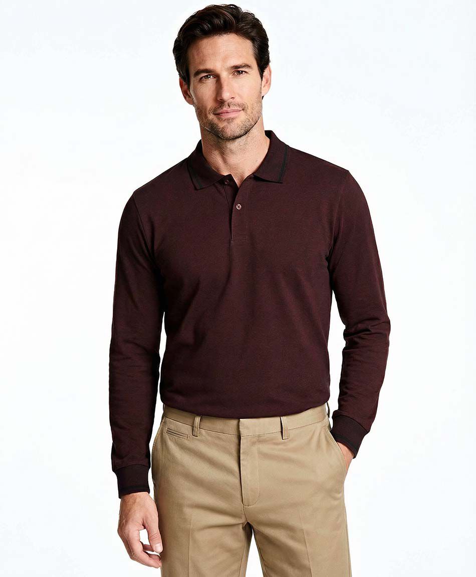 Polera hombre polo burdeo