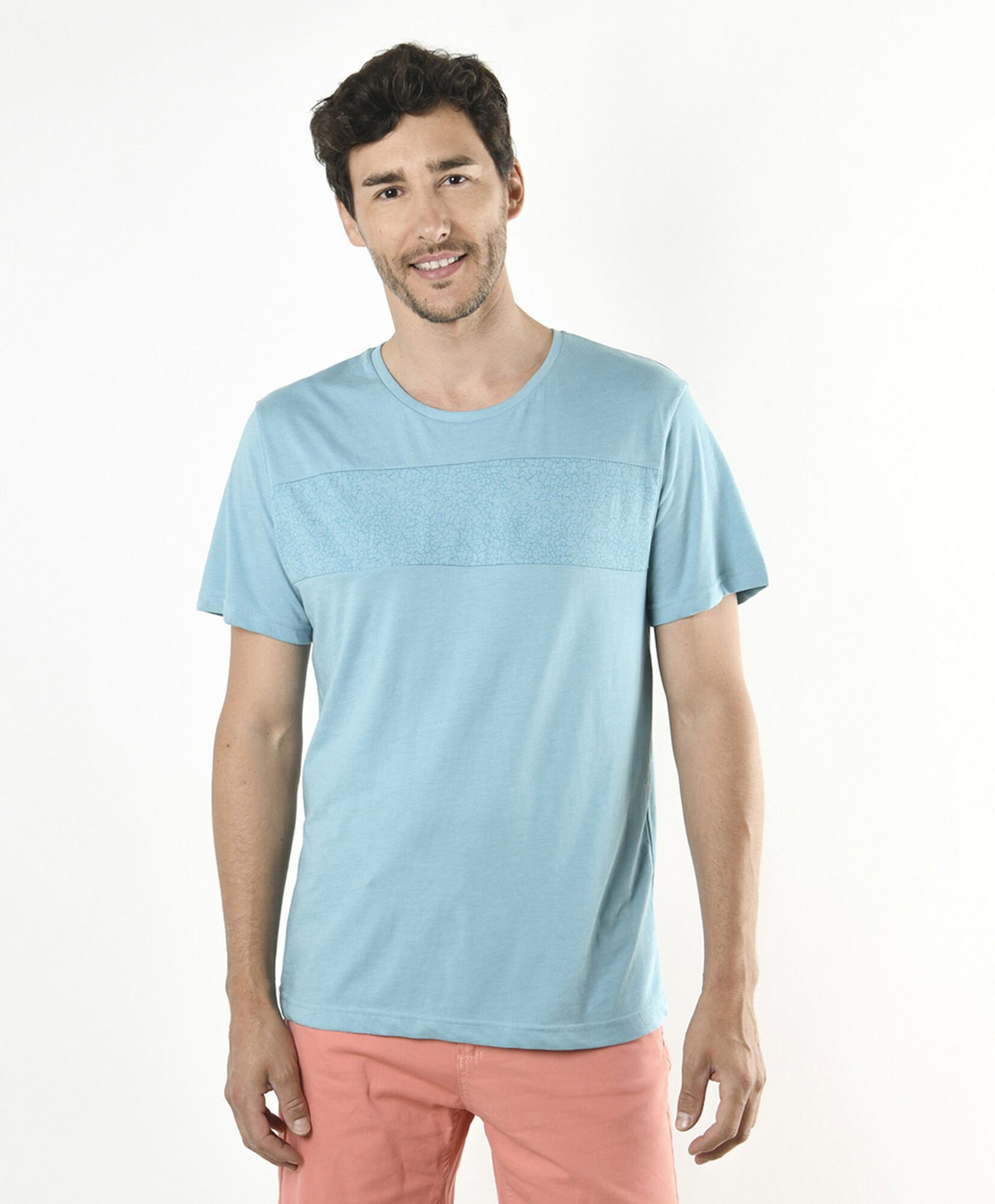 Polera hombre estampado frontal Polera hombre estampado frontal