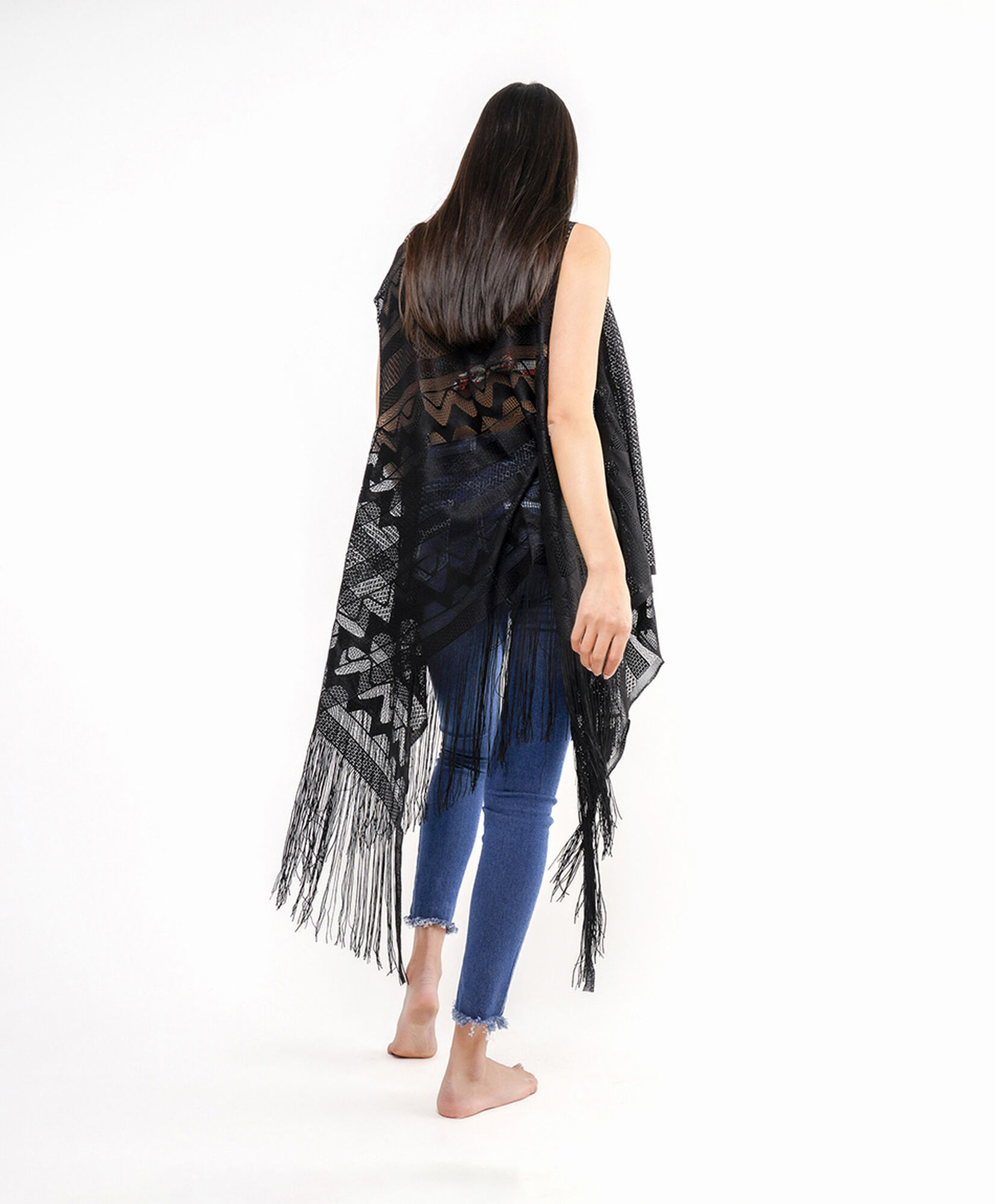 Pareo mujer diseño flecos Pareo mujer diseño flecos