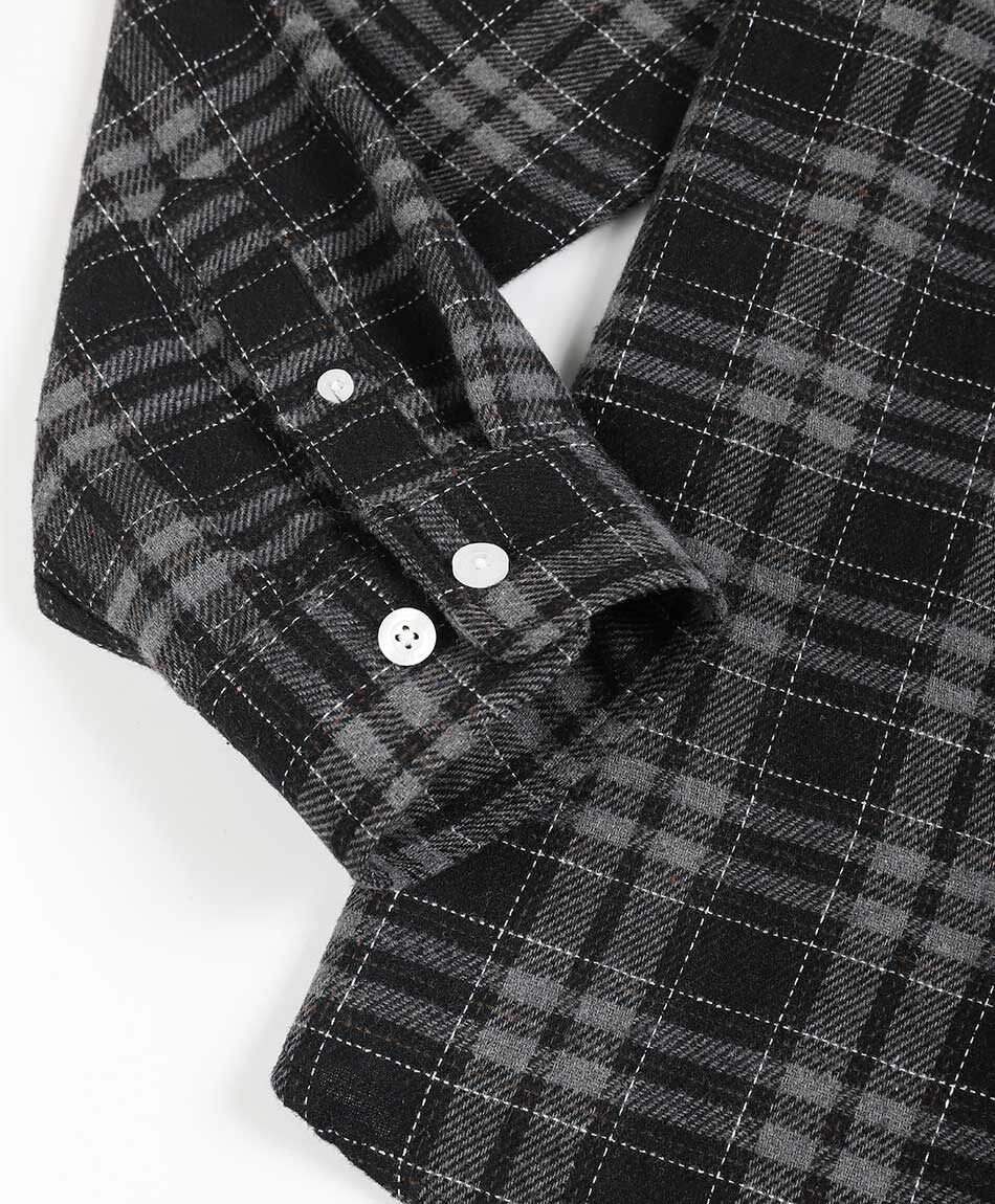 Camisa hombre franela gris