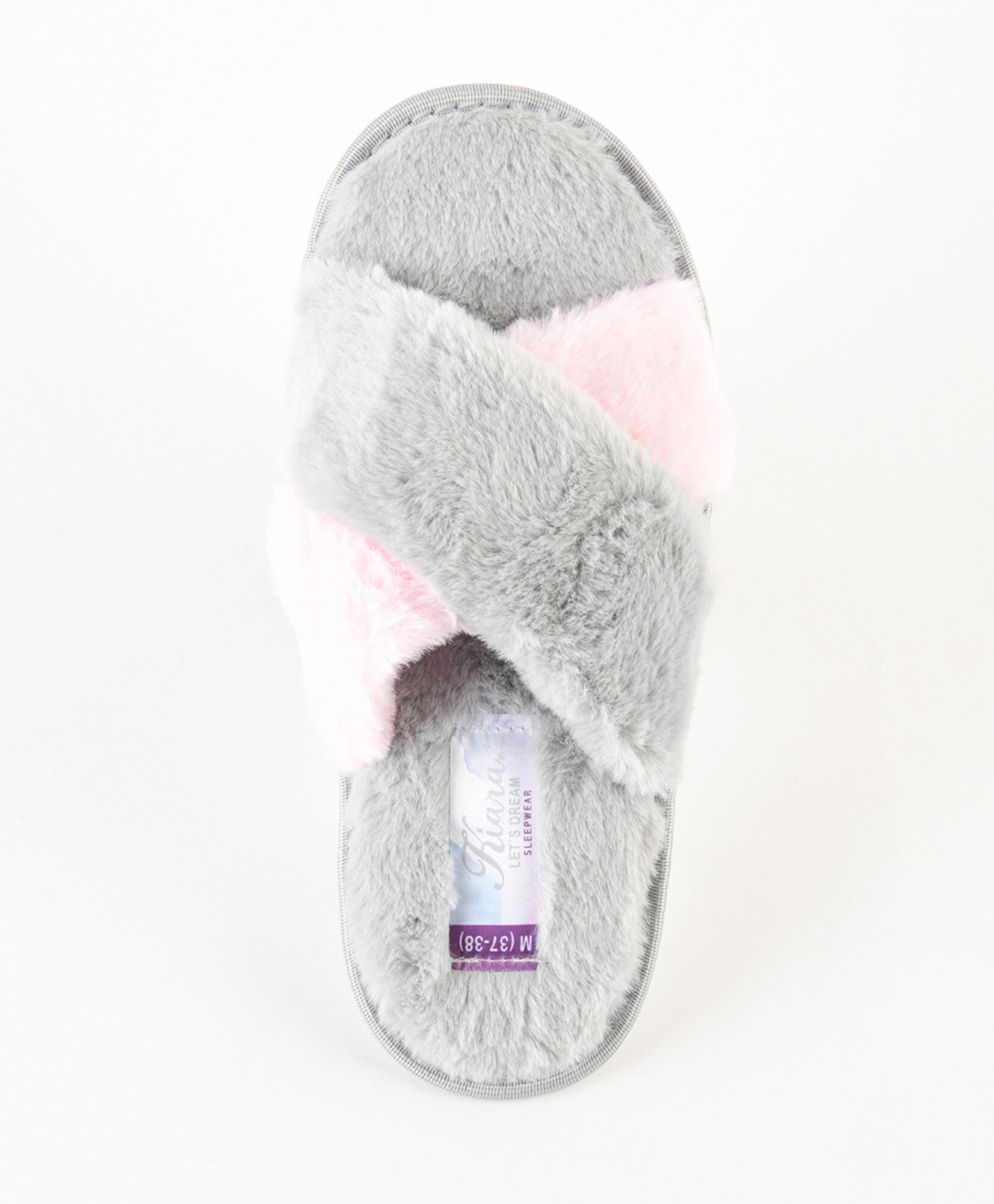 Pantufla mujer cruzada gris Pantufla mujer cruzada gris