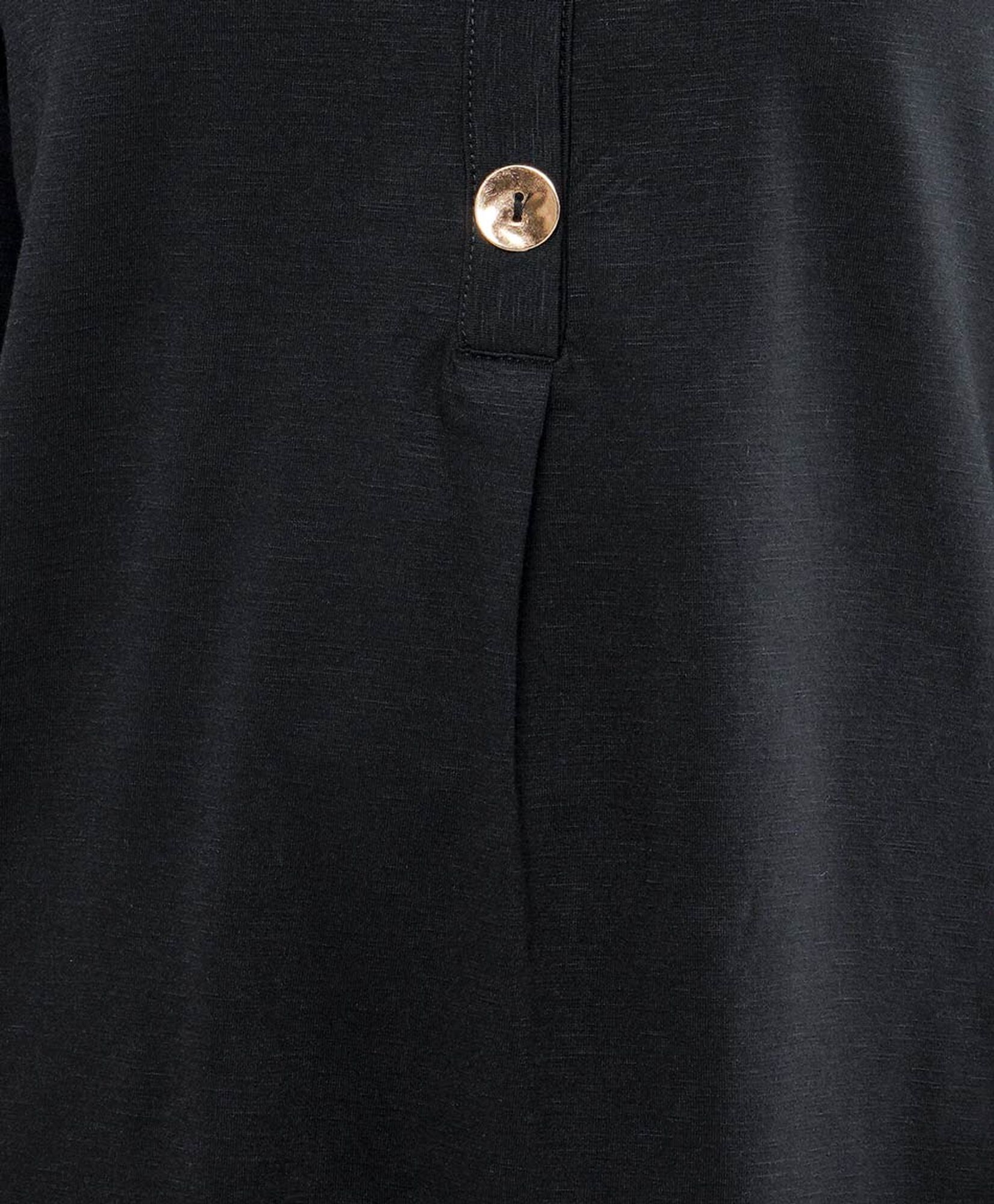 Polera mujer doble botón black Polera mujer doble botón black