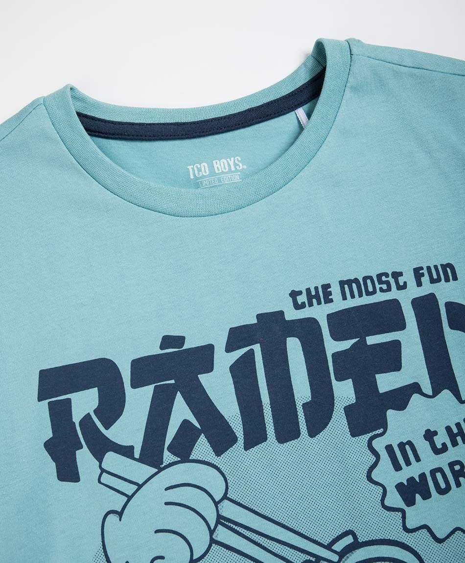 Polera ni&ntilde;o  estampado ramen