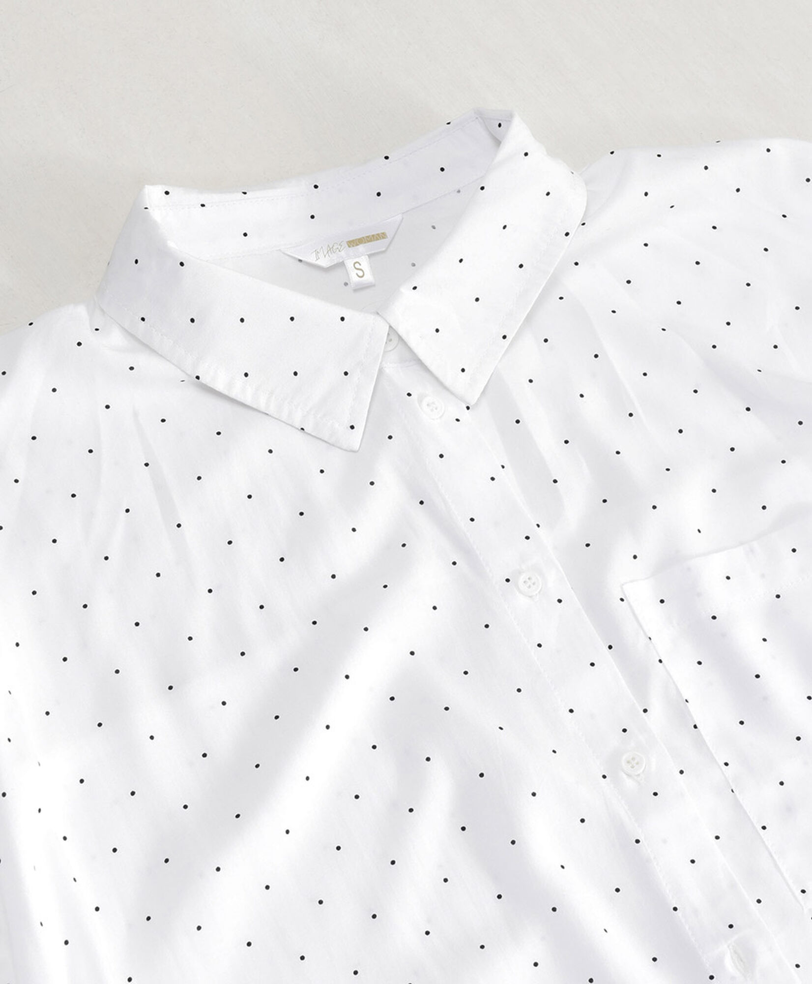 Blusa mujer puntos y bolsillo Blusa mujer puntos y bolsillo