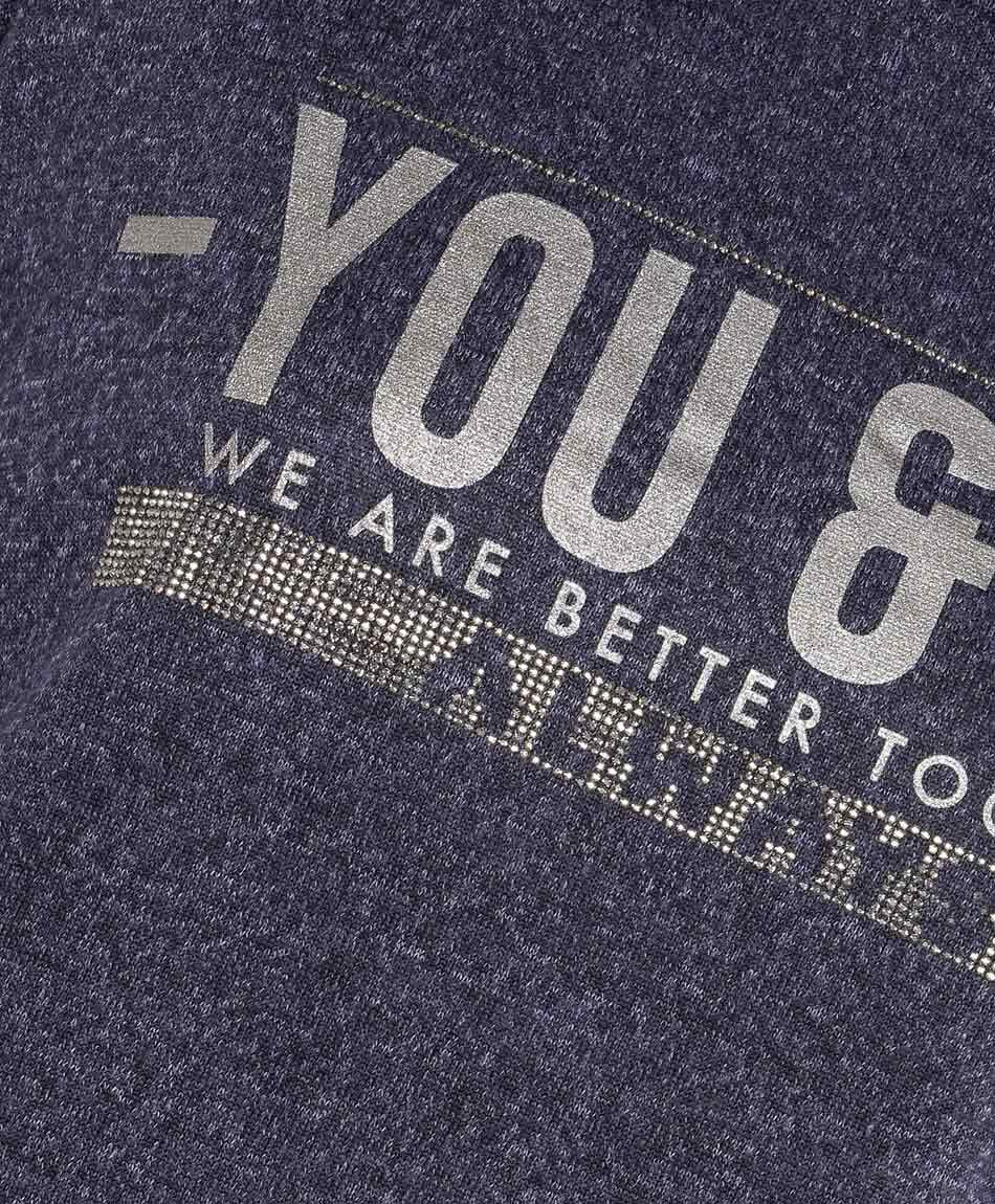 Polera mujer lanosa texto