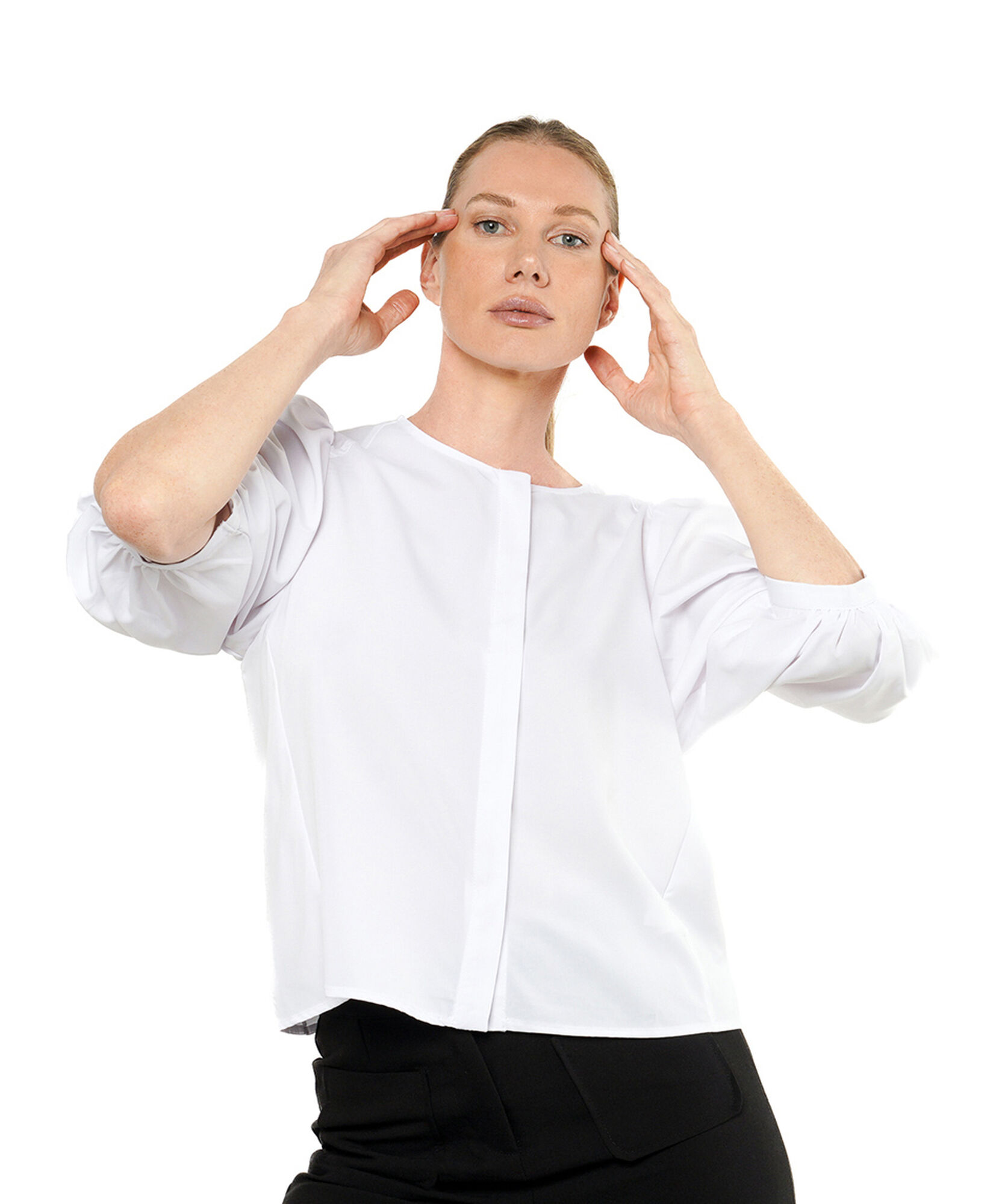Blusa mujer manga globo white Blusa mujer manga globo white