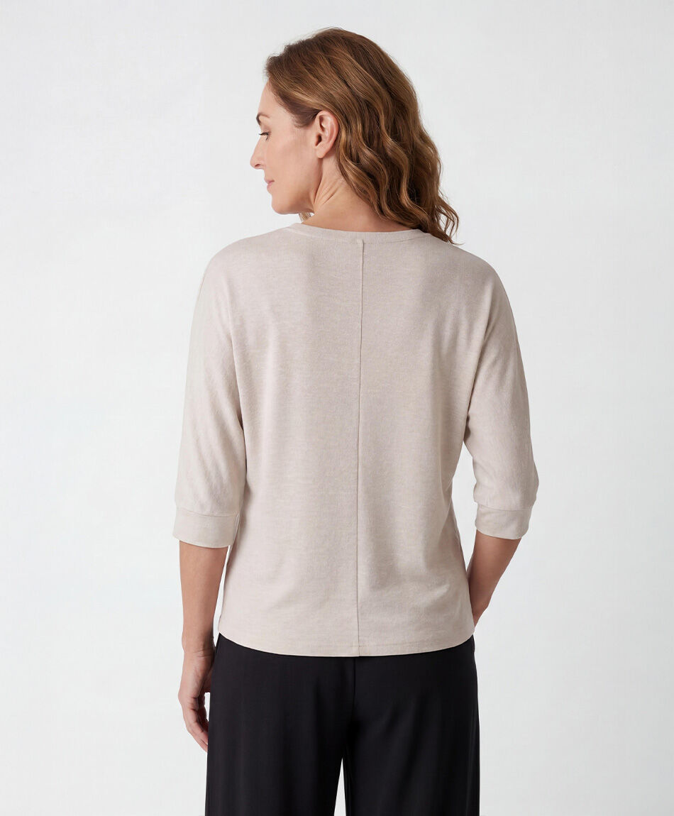 Polera mujer lanosa estampado