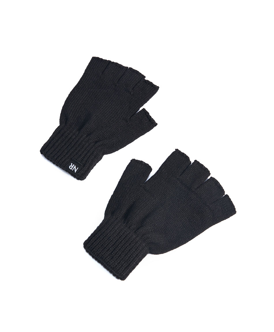 Guantes hombre sin dedos negro