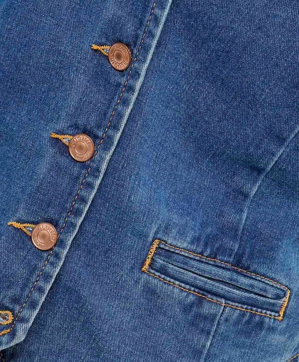 Vest mujer denim trenzas